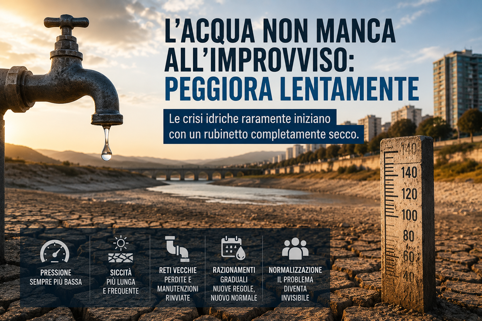 L’acqua non manca all’improvviso