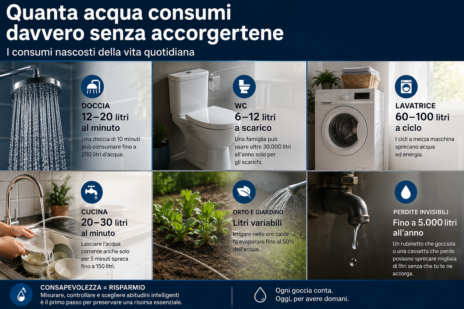 Quanta acqua consumi davvero